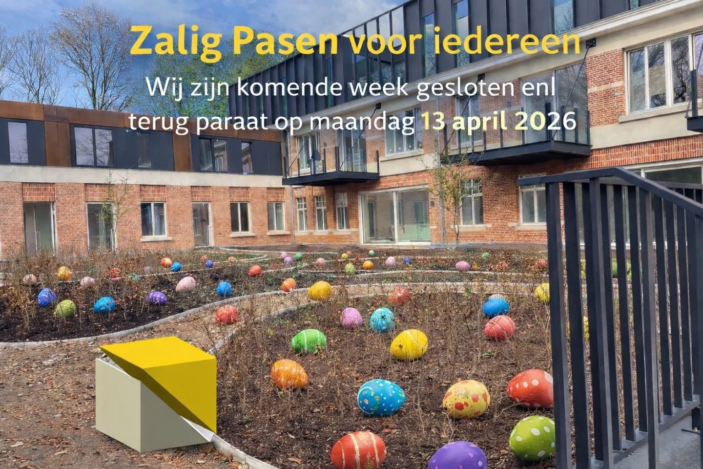 Wij zijn er even tussenuit. Vanaf maandag 13 april weer paraat.