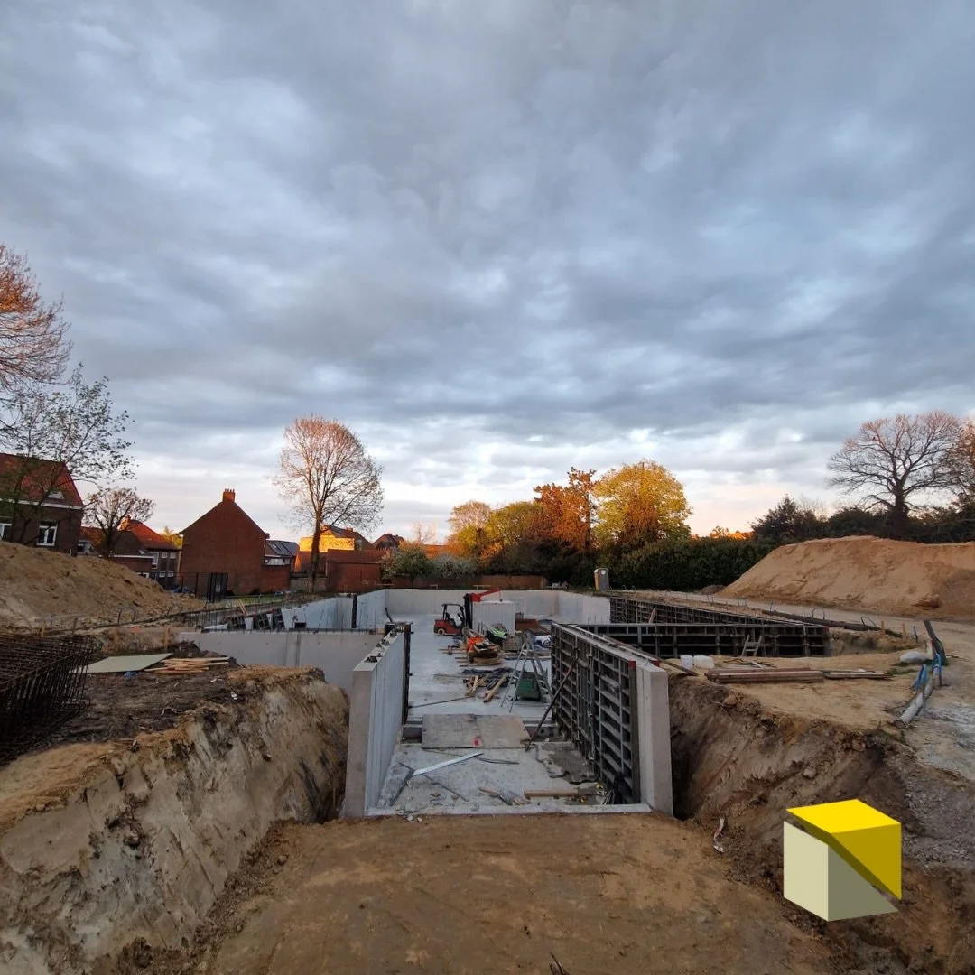 Nieuw project van start 🚀: &lsquo;Kruibeke Flo&rsquo;: Hier bouwen wij 10 appartementen, 3 woningen met ondergrondse parkeergarage. #vanallewerventhuis #interfastbv #inter_fastbv