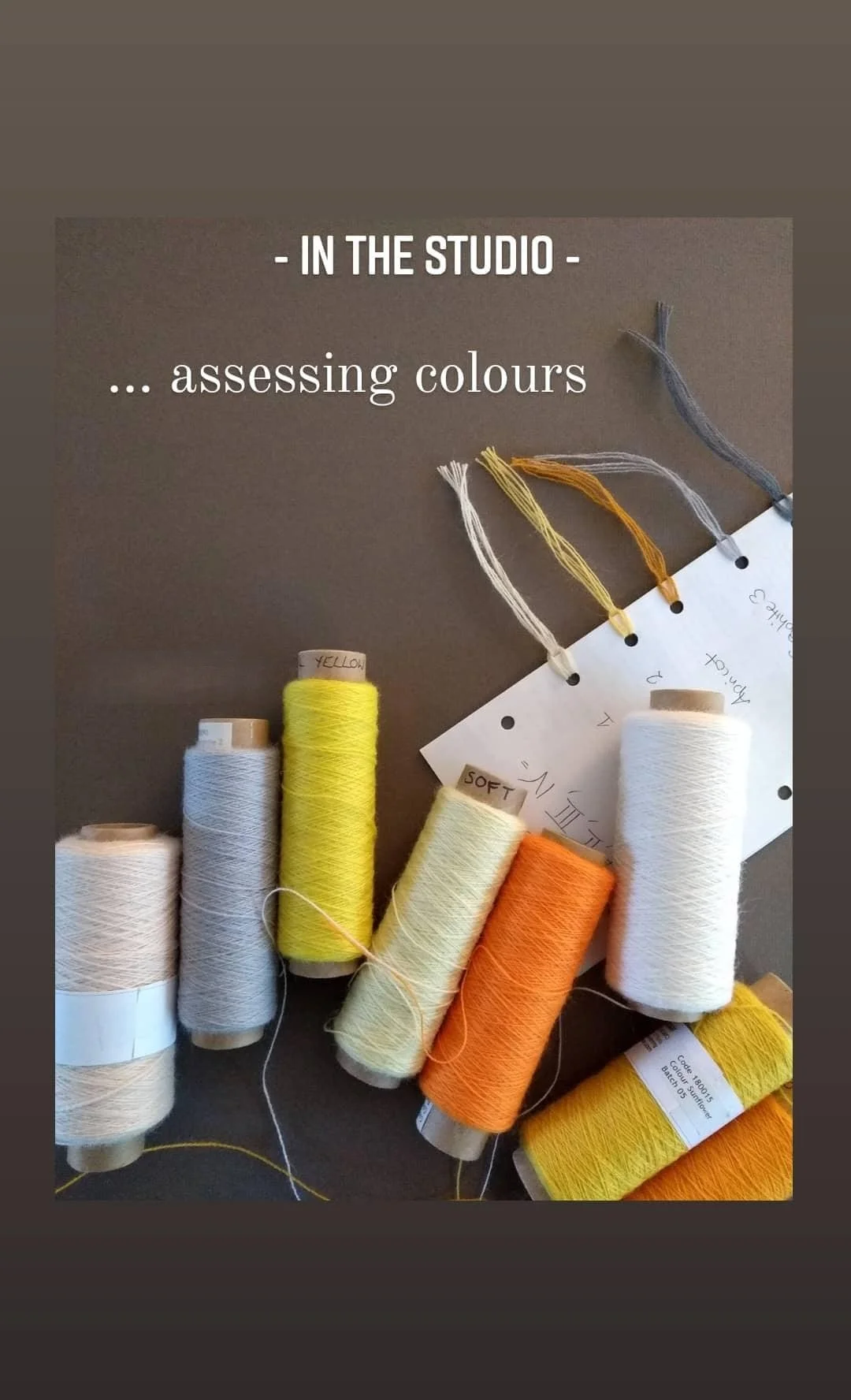 coloured wool for tapestry weaving