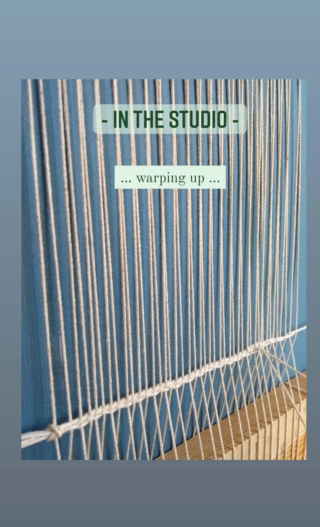 warping up a tapestry frame