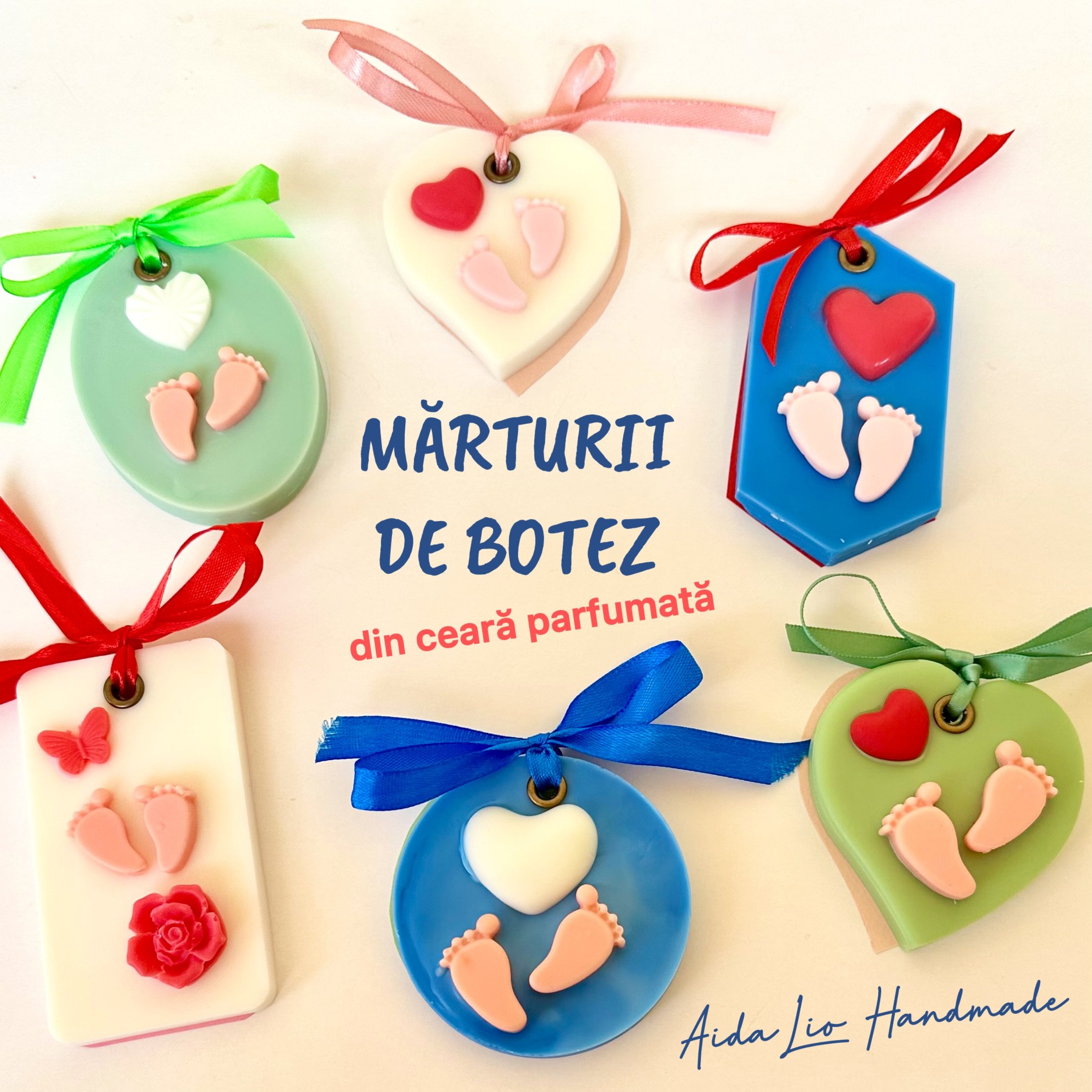 Boy or Girl? - Mărturii din ceară naturală parfumată, turnate și decorate manual - 50 lei setul de 3 piese
(la 100 buc - 13 lei / buc, la 200 buc - 10 lei/buc)
