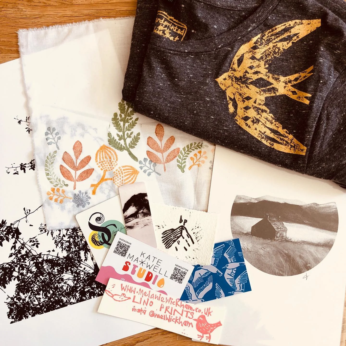 Inspiring day at the Farnham Maltings Printworks Festival yesterday.
Highlights included @inkykatstudio with her awesome prints &amp; tees, the delightful lino prints by @melwickham and the loveliest of conversations with @iacartroom about the beauty