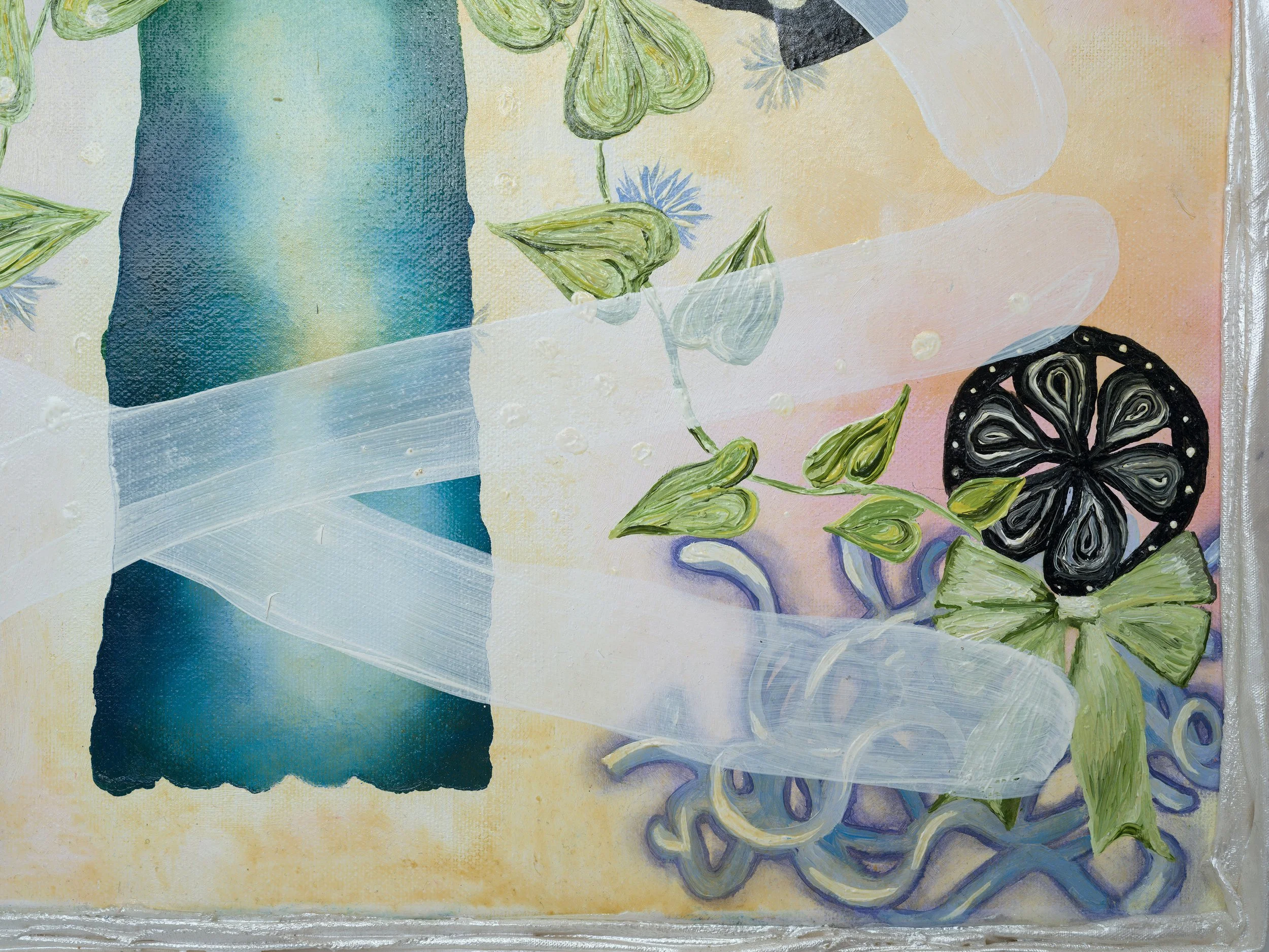  𝙈𝙖𝙙𝙖𝙢𝙚 𝙓, 2022-2023. Oil on Canvas, painted resin and linen frame structure. 74x55cm.