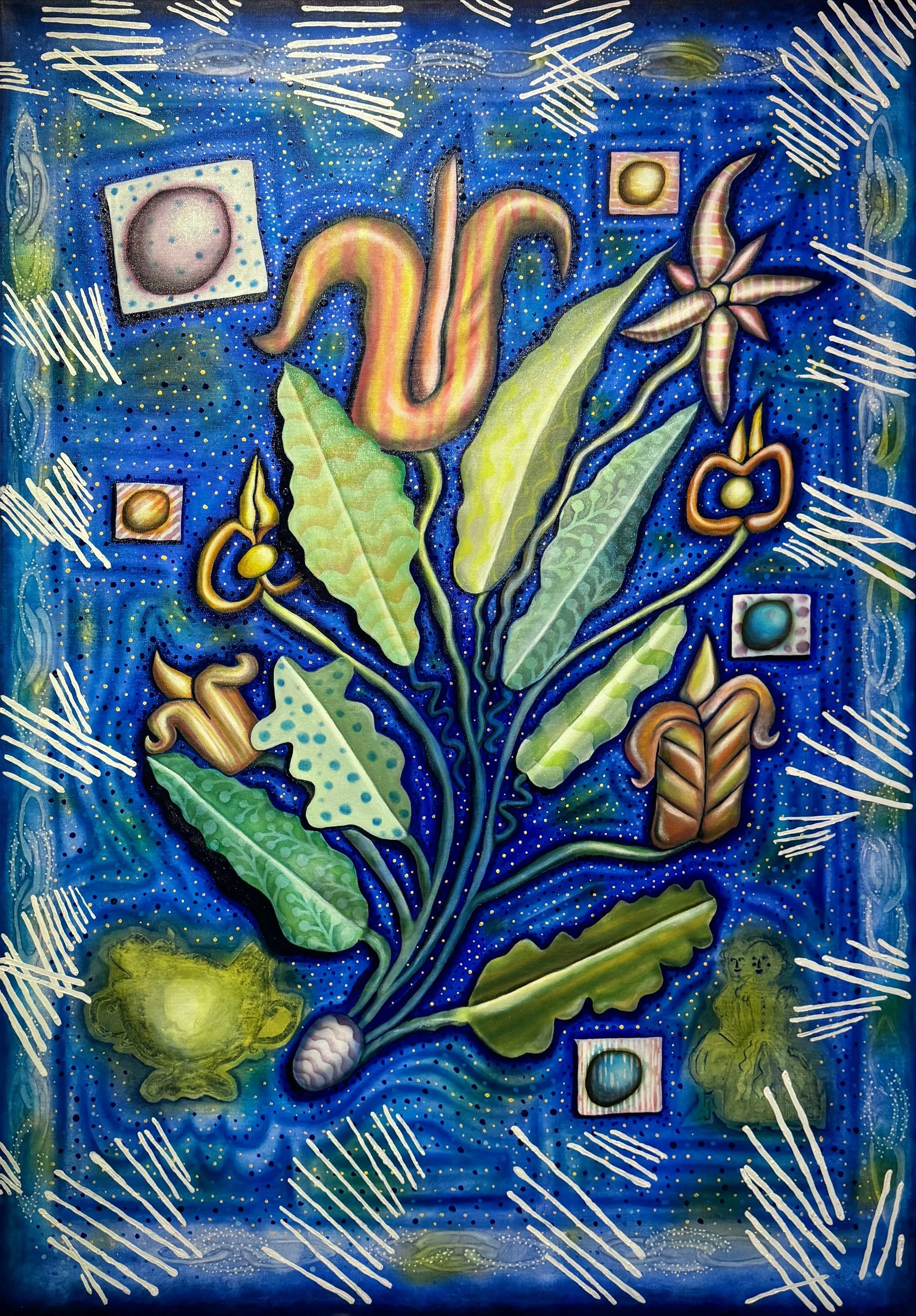 𝙋𝙡𝙖𝙣𝙩𝙤𝙡𝙤𝙜𝙮 𝙄, 2025, Oil on Linen, 136× 84 cm