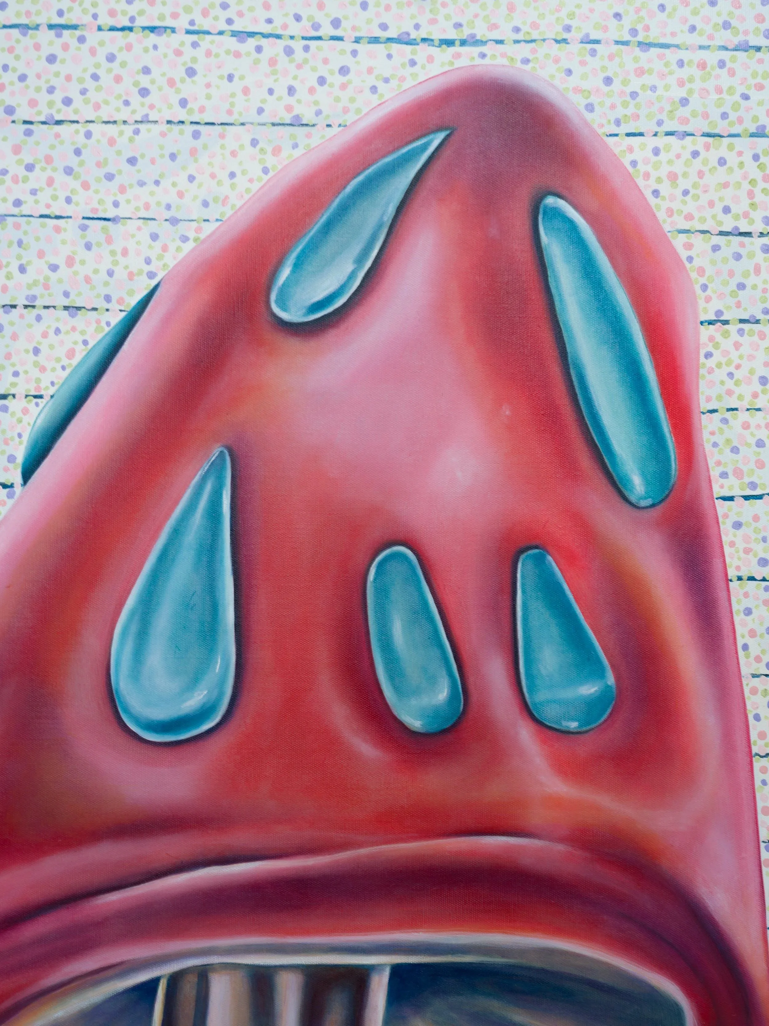 𝙏𝙖𝙠𝙚 𝙉𝙤𝙩𝙚𝙨 𝙖𝙣𝙙 𝙋𝙖𝙮 𝘼𝙩𝙩𝙚𝙣𝙩𝙞𝙤𝙣, 2025. Oil on Linen, 136 x 84 cm