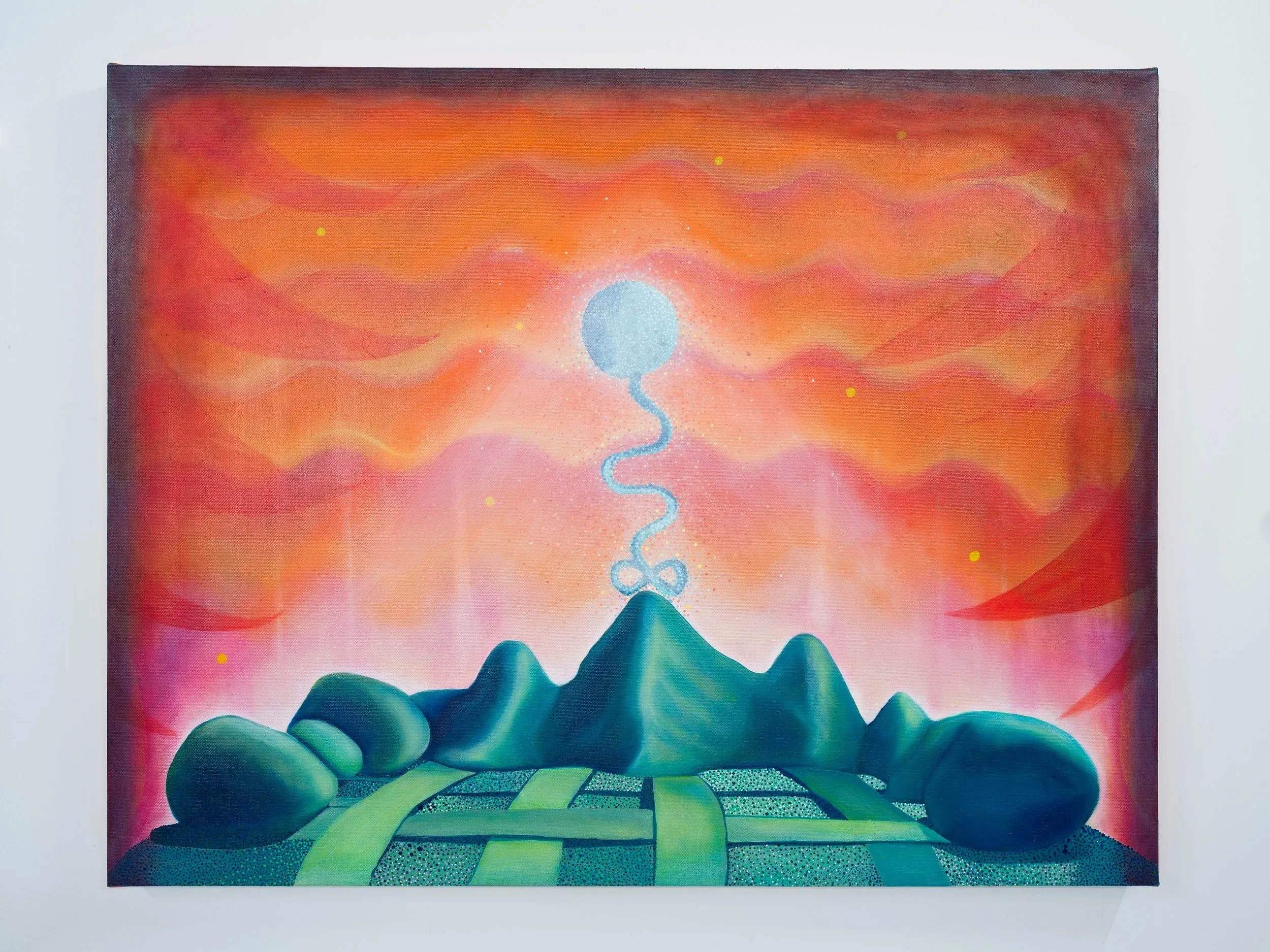 No Man’s Nanoland, 2026, Oil on Linen, 70cm × 90cm