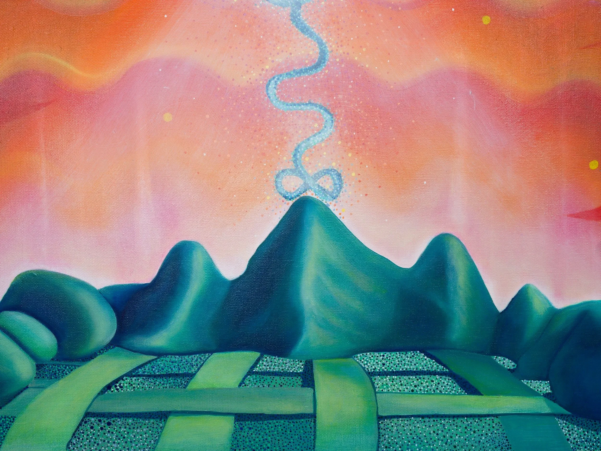 No Man’s Nanoland, 2026, Oil on Linen, 70cm × 90cm