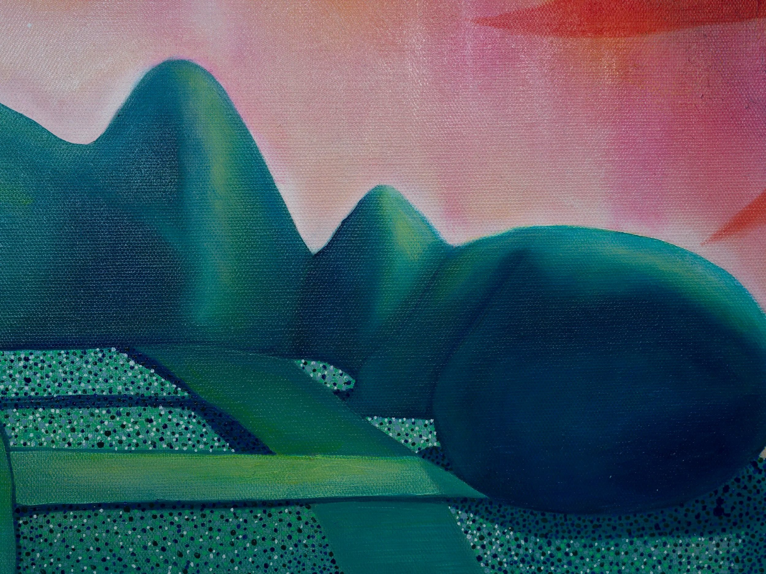 No Man’s Nanoland, 2026, Oil on Linen, 70cm × 90cm