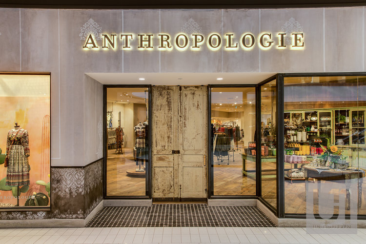 commercial photograph for Anthropologie clothing store at the Rideau centre in ottawa