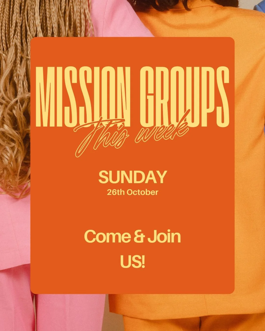 This Sunday we are meeting in our Mission Groups.  It's a great time to have a brew, catch up and pray together.  All are welcome!  If you need more information, just ask Hannah!