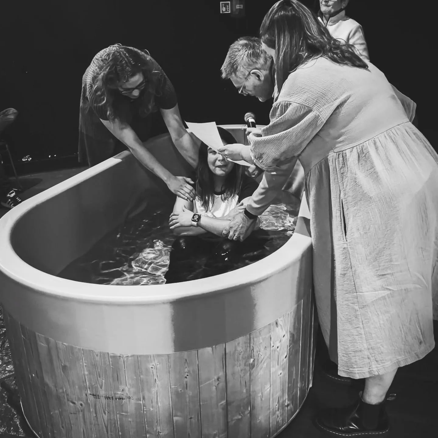 Another Baptism! 
Hold down the dots and swipe ▶️

Last Sunday we had the absolute privilege of baptising Masi 💦✝️🥳

&quot;The more I learn about and get to know Jesus, the more goodness and light I find, he's even given me strength to pray for my 