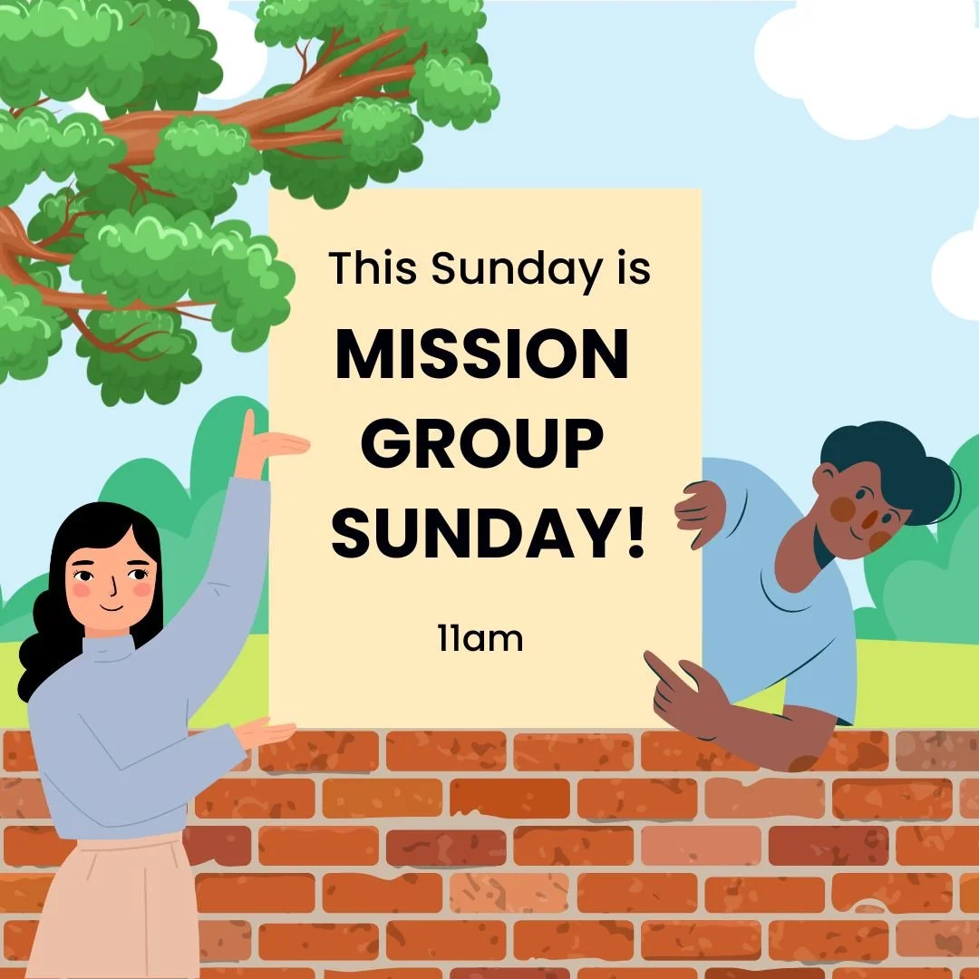 We have mission groups this Sunday at 11 am.
We'd love for you to join us for fellowship, prayer and a hot cuppa!
See you there!