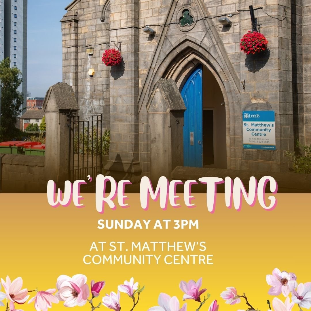 We're meeting this Sunday at St. Matthew's Community Centre at 3pm. (we're starting earlier than the usual time!)
Come and join us for a great time of fellowship as we gather together to learn from the scripture.
All are welcome!