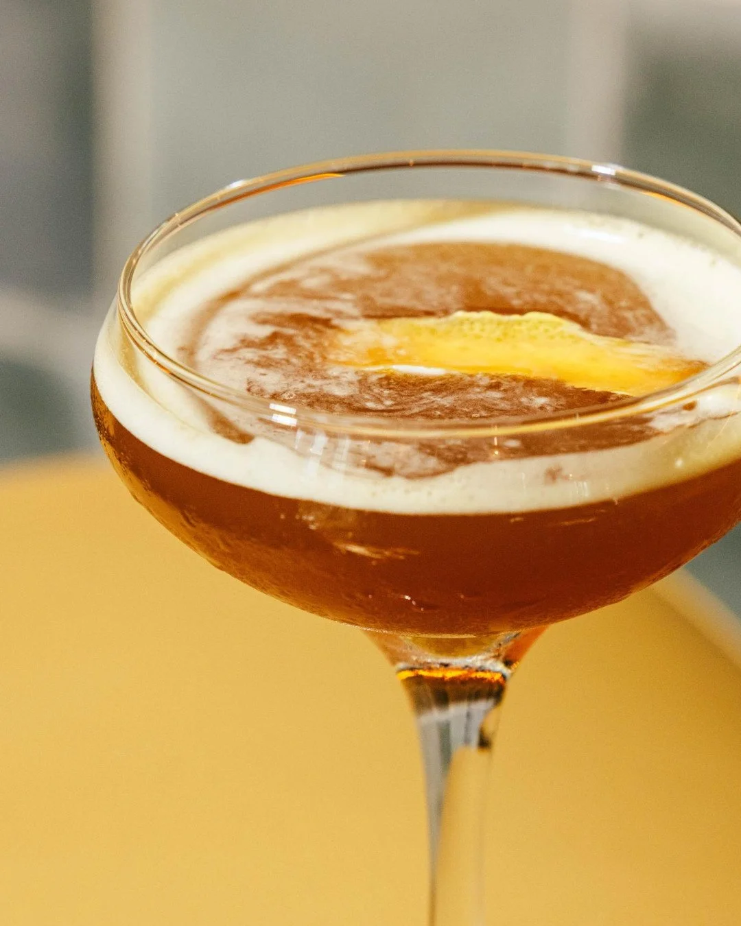 Highfalutin&rsquo; is dressed up, showing out, and fully puttin&rsquo; on airs. Local Chai Noon vodka, cardamaro, lemon, and our honey-ginger-turmeric syrup bringing the drama.