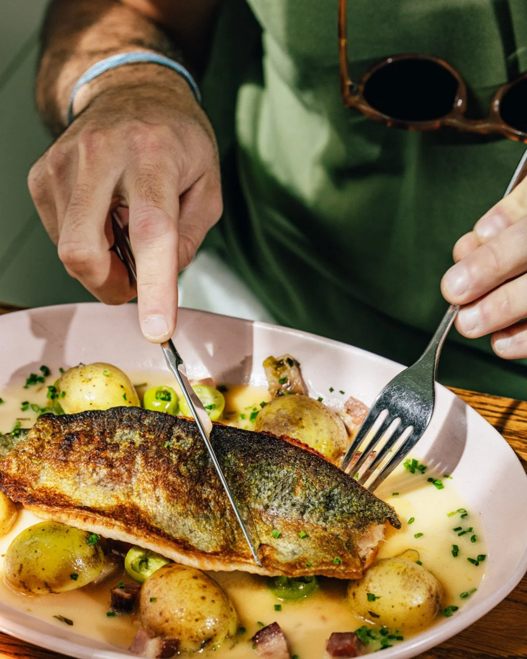 Our Appalachian rainbow trout has long been a quiet star on the menu, a dish that celebrates this fish's delicate beauty. Currently paired with charred cabbage and apple slaw, finished with a warm apple mustard vinaigrette it's a perfect winter bite.