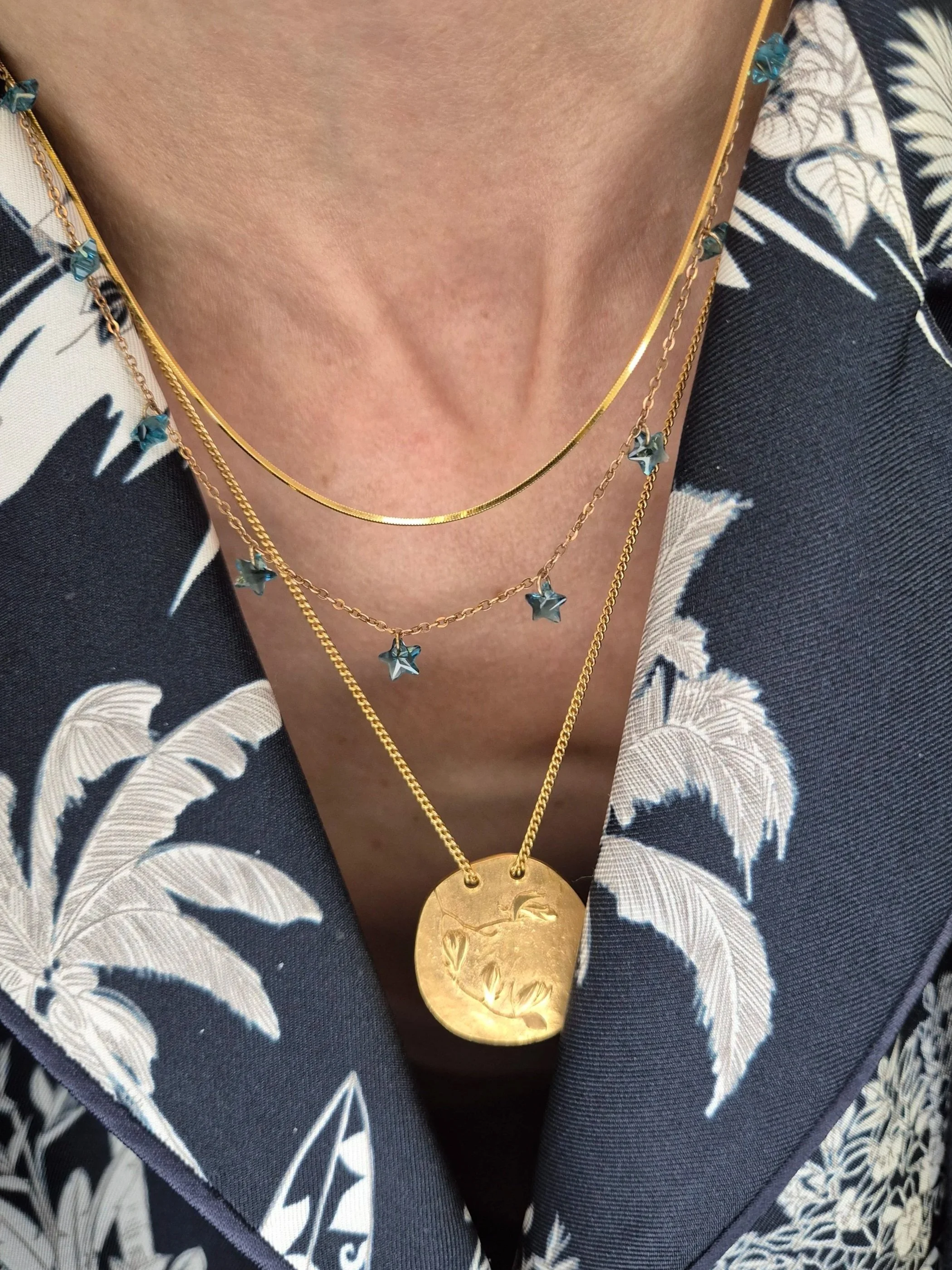 Collana stelline blu