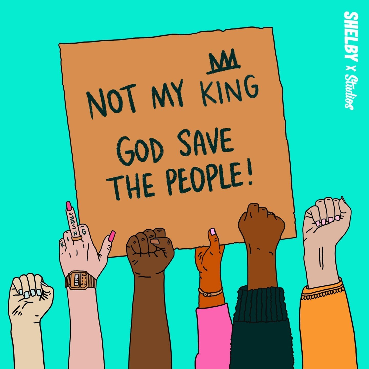 Not my king 👑 God save the people!⁠
⁠
Holding a taxpayer funded coronation ceremony, dripping in jewels and inherited wealth, as millions of people struggle through the reality of Capitalism in crisis is actually disgusting. ⁠
⁠
The use of food bank