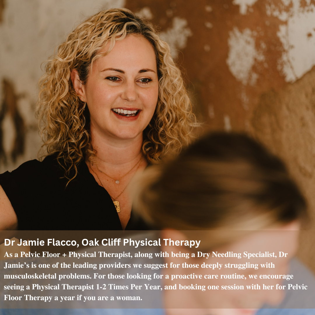 As a Pelvic Floor + Physical Therapist, along with being a Dry Needling Specialist, Dr Jamie’s is one of the leading providers we suggest for those deeply struggling with musculoskeletal problems. For those looking f.png
