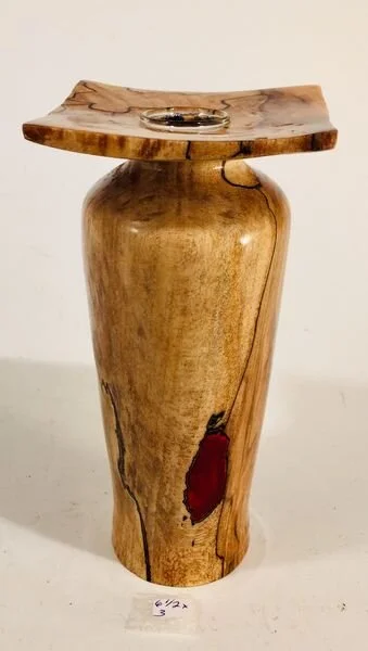 Spalted Maple / Dyed Red Area