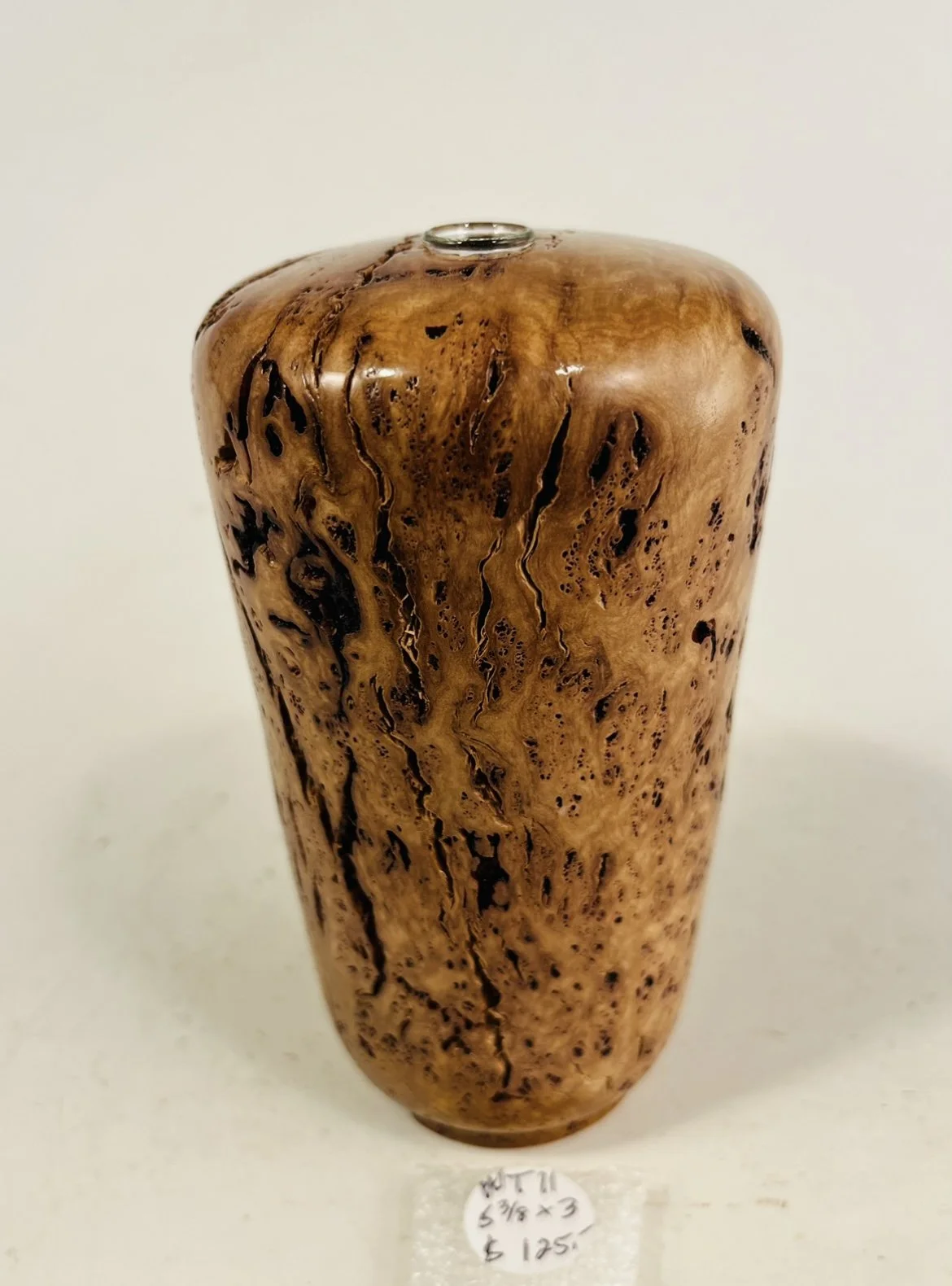 White Top Burl Vase            WT11