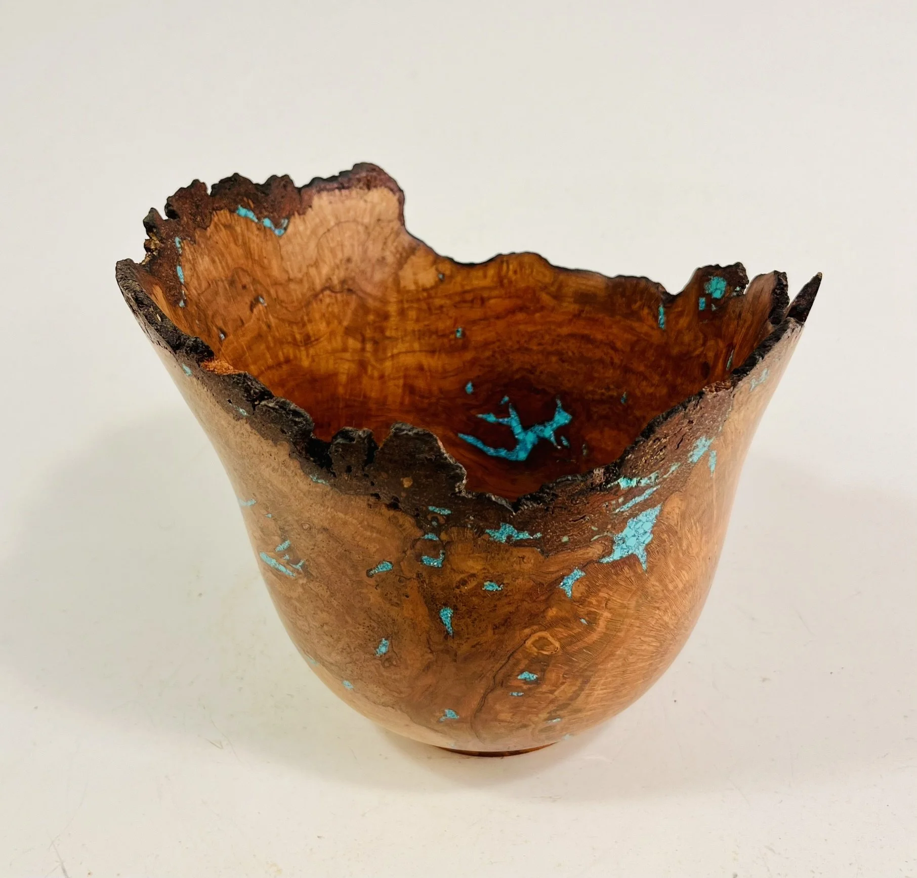 Cherry Burl/Turquoise Bowl CBT16
