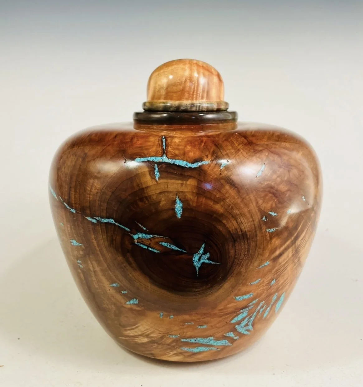 Natural figured Camphor Hollow Form