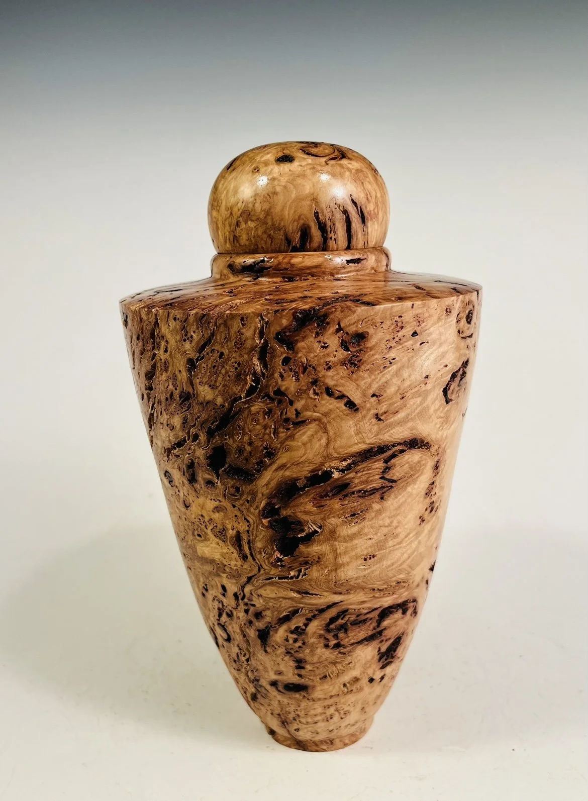 White Top Burl Hollow Form