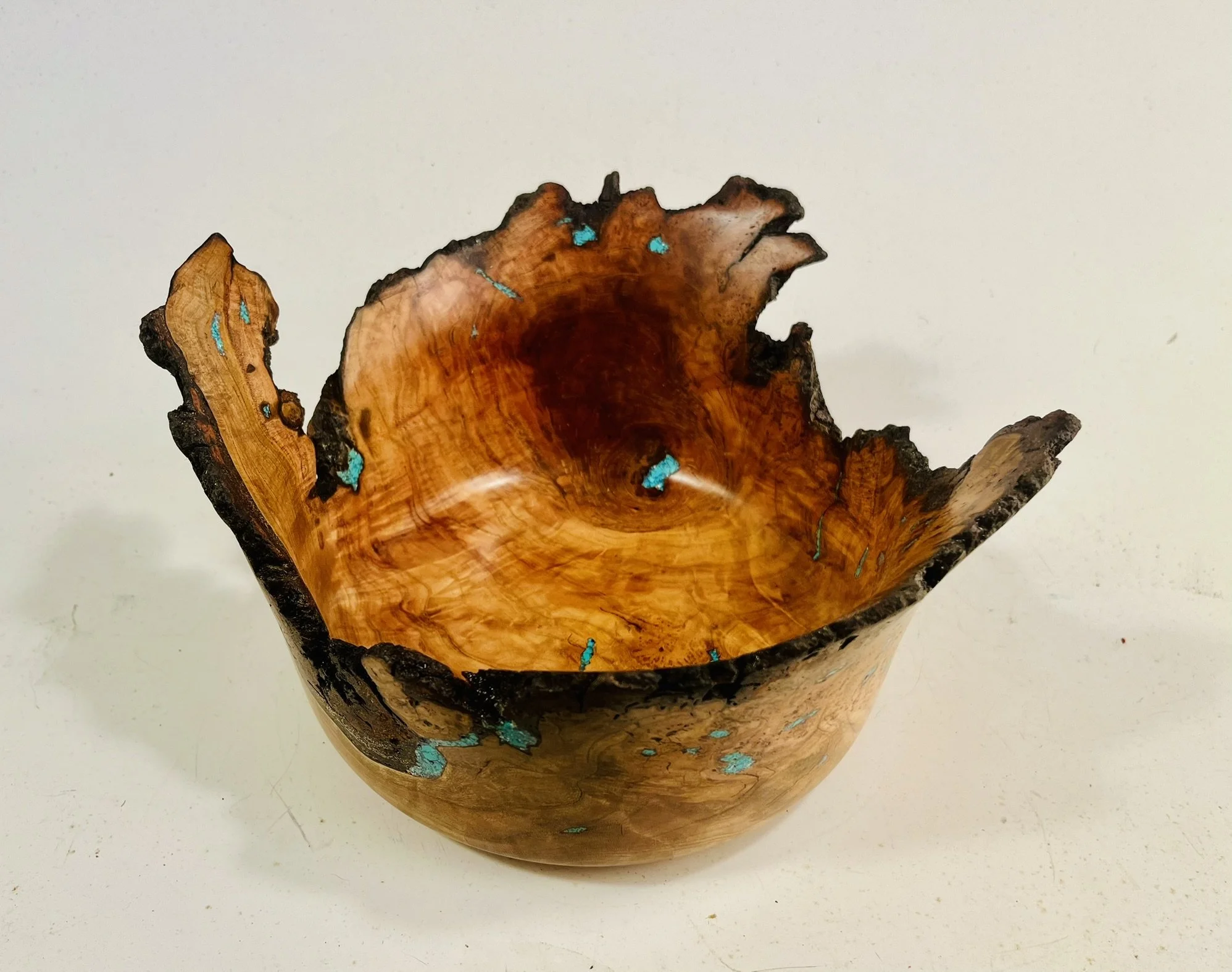 Cherry Burl/Turquoise Bowl   CBT18