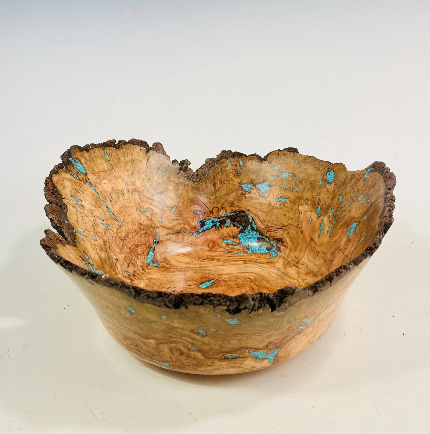 Cherry Burl/ Turquoise Bowl  CBT17
