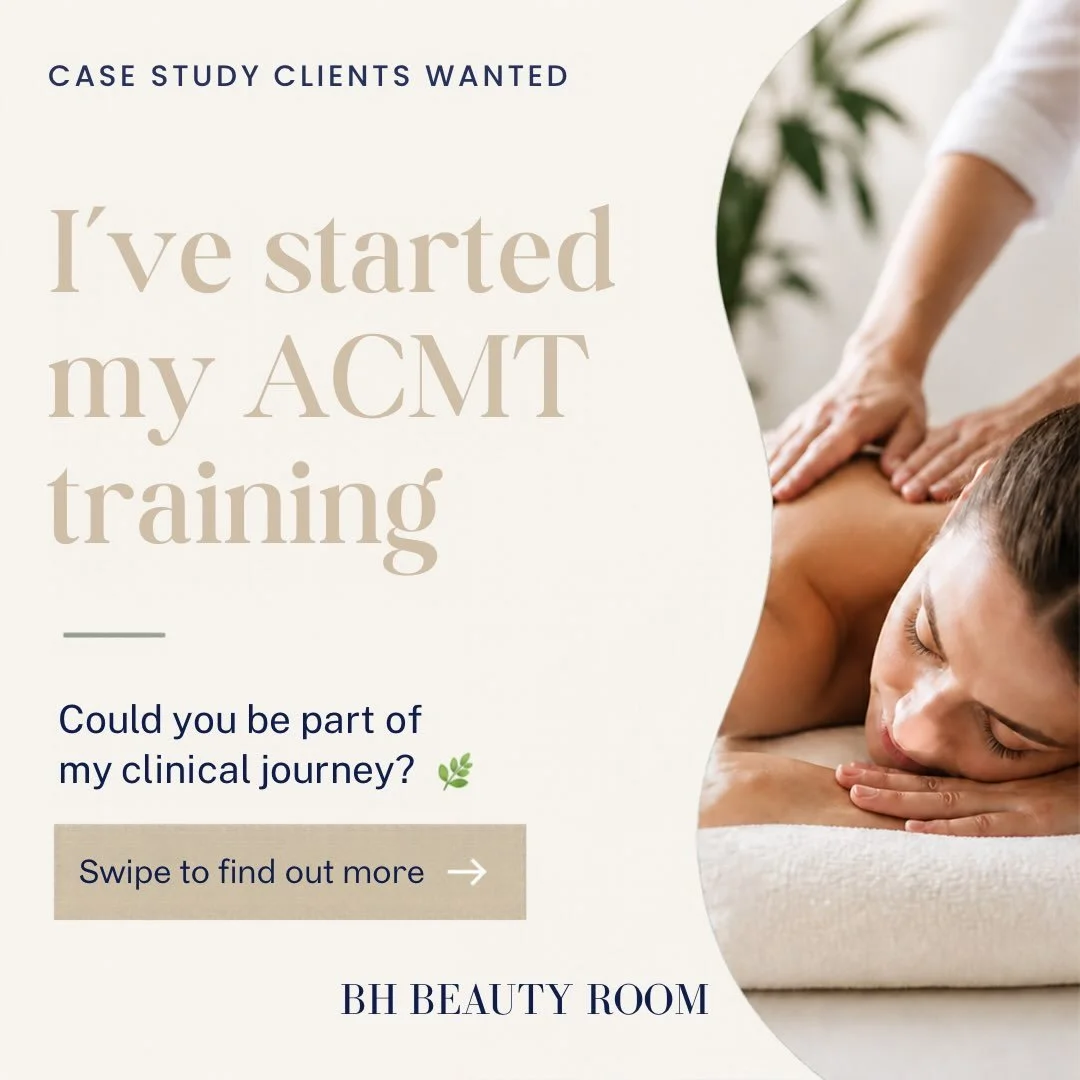 🌿 I&rsquo;M LOOKING FOR ACMT CASE STUDY CLIENTS! 🌿

I&rsquo;m starting my Advanced Clinical Massage Therapy (ACMT) training and I&rsquo;m looking for clients who would like to be part of this next stage of my clinical journey. 💚

I&rsquo;m offerin