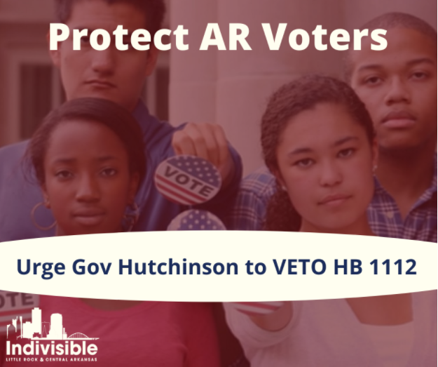 Urge Governor to VETO Voter Suppression Bill, HB1112