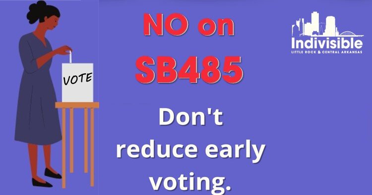 Urge Senator to Oppose SB485, reduced Early Voting