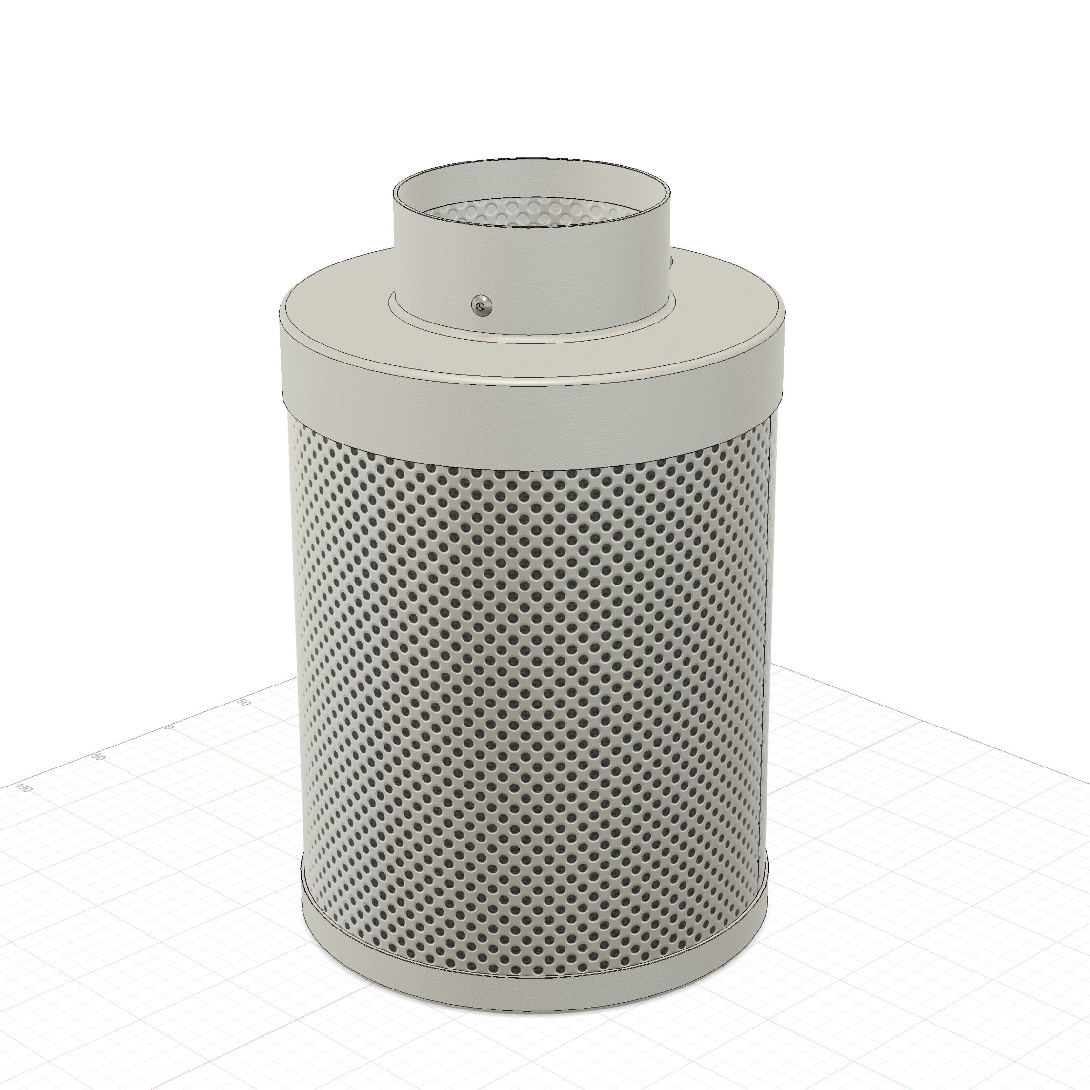 A screenshot of a CAD model created by Phoenix Consultants of an activated carbon filer.