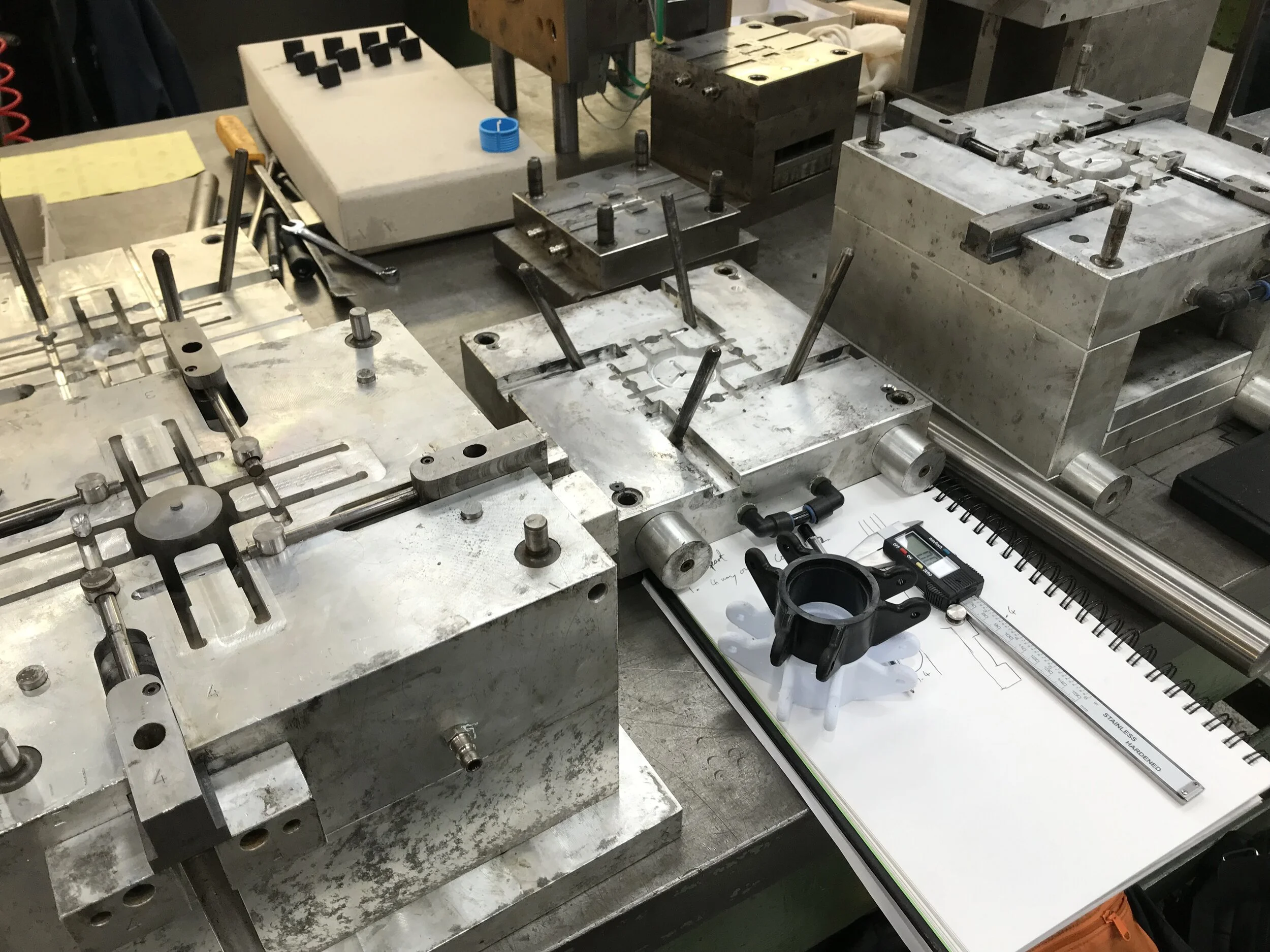 A photograph of injection moulds taken by Phoenix Consultants