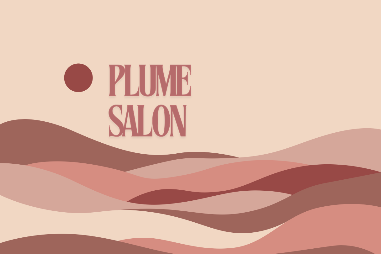 A graphic image showing Plume Salon a hair salon in Austin, Texas