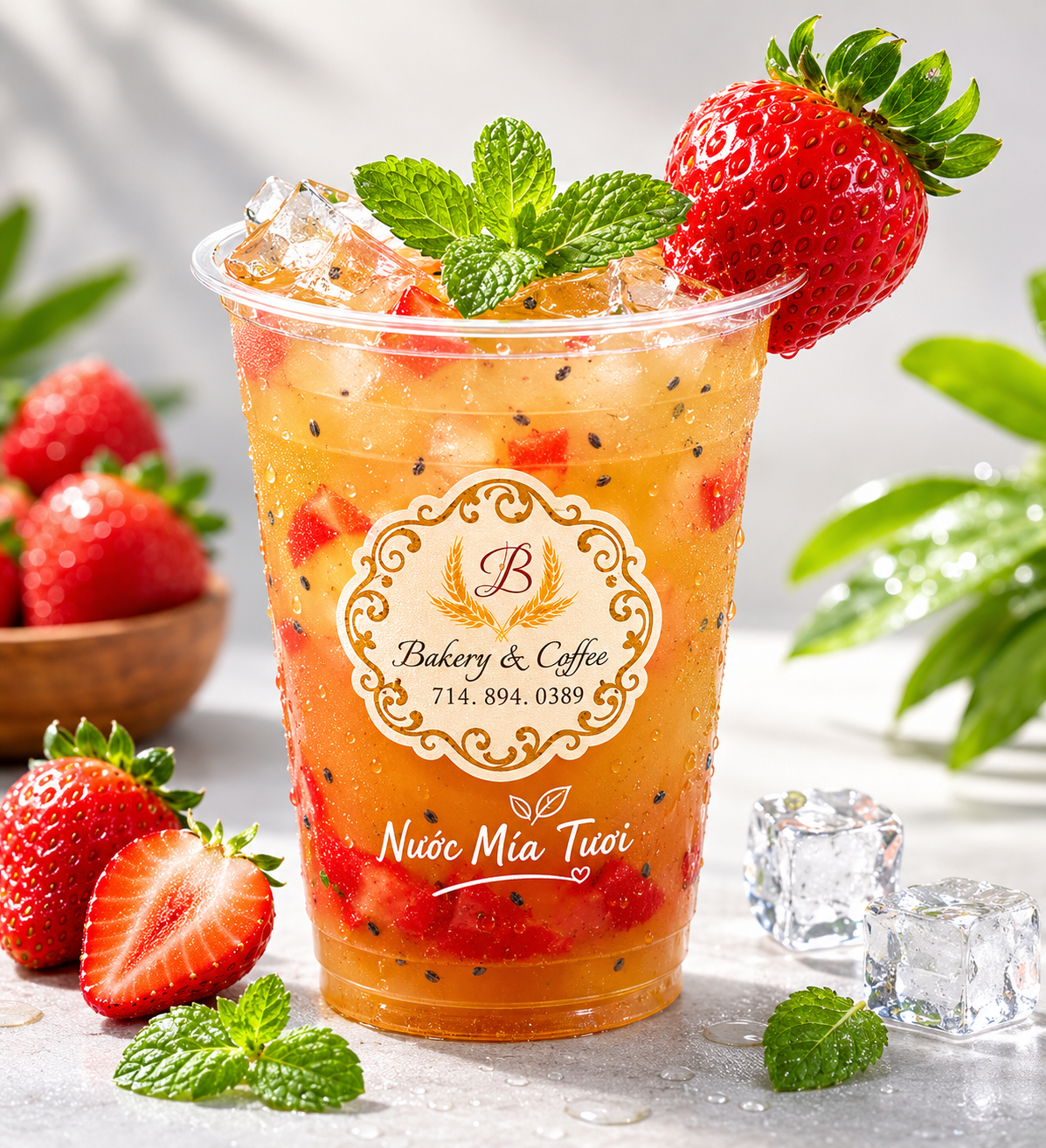 Our Strawberry Sugarcane Refresher combines freshly muddled strawberries with naturally sweet, freshly pressed sugarcane juice for a vibrant, fruity, and refreshing tropical drink—perfect for cooling down any time of the day.