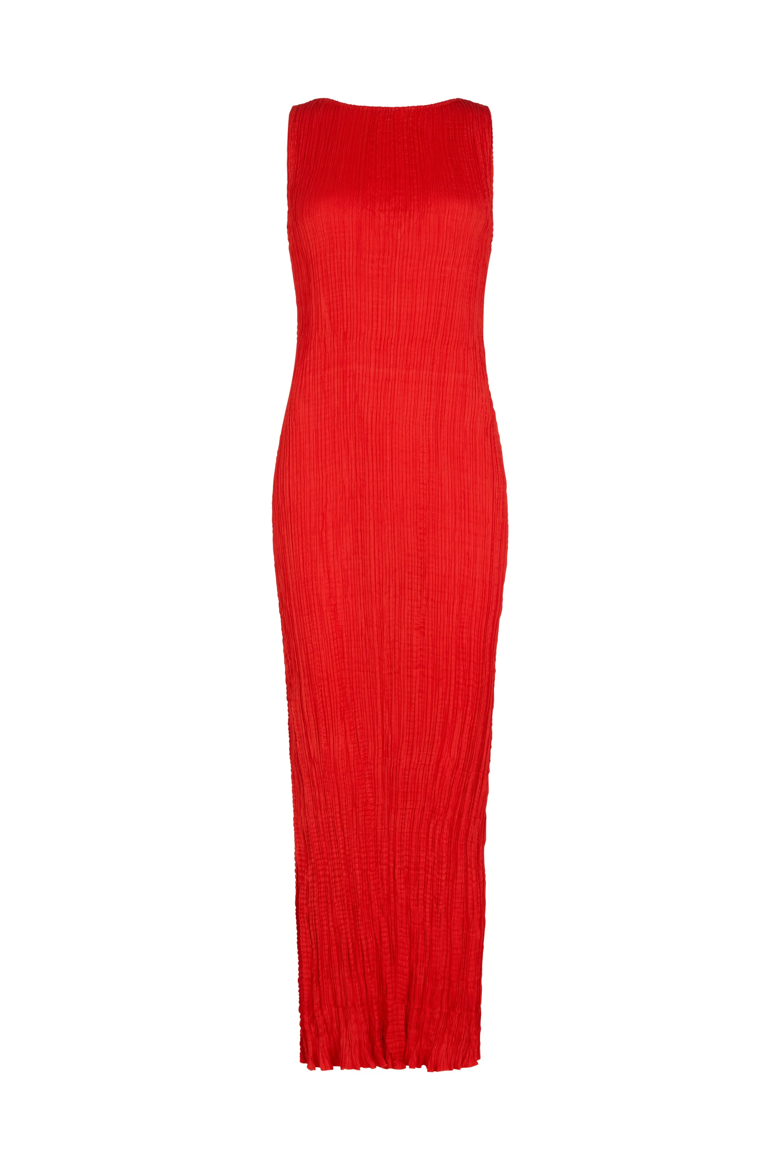 Reversible Pleated Sculptural Maxi Dress