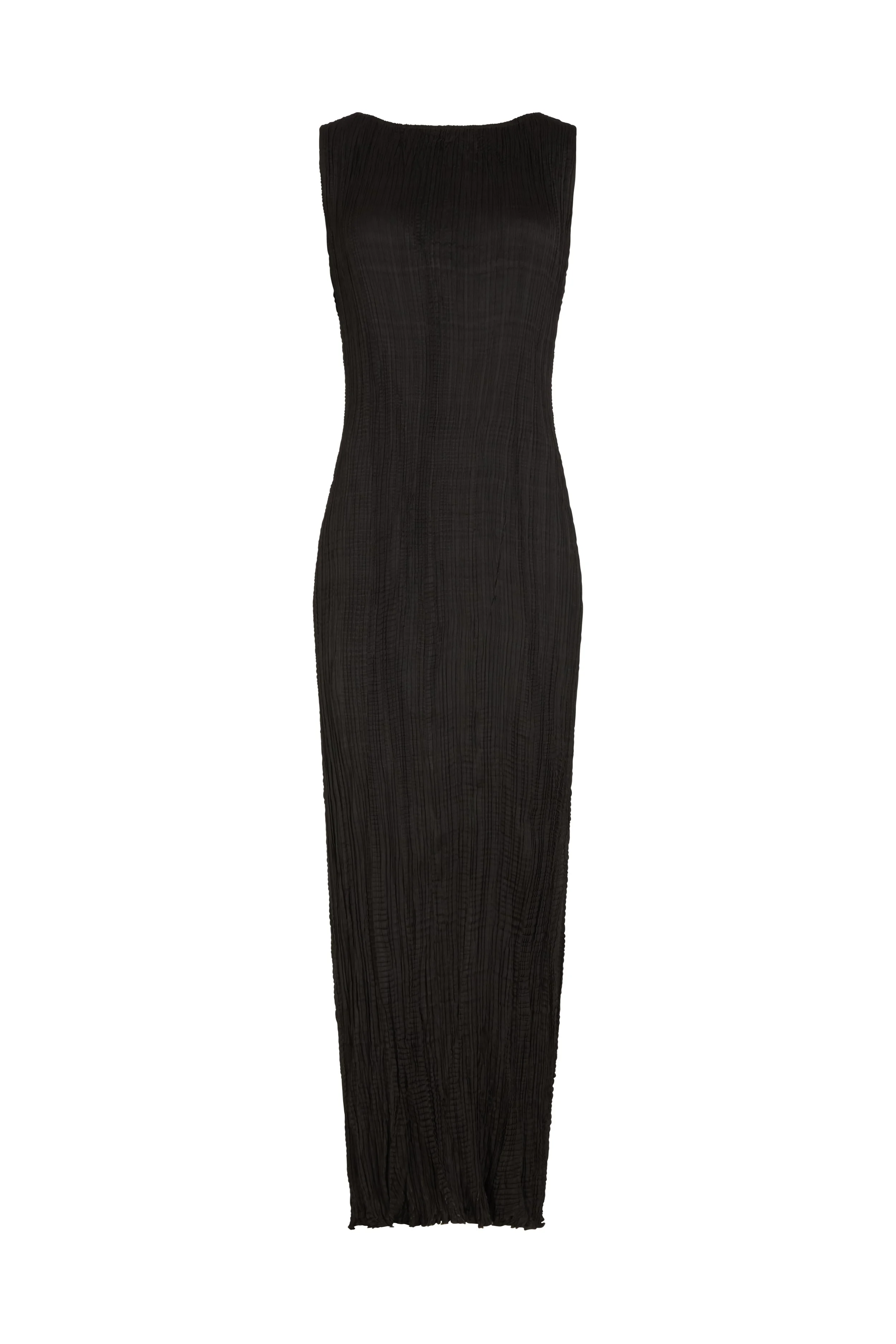 Reversible Pleated Sculptural Maxi Dress