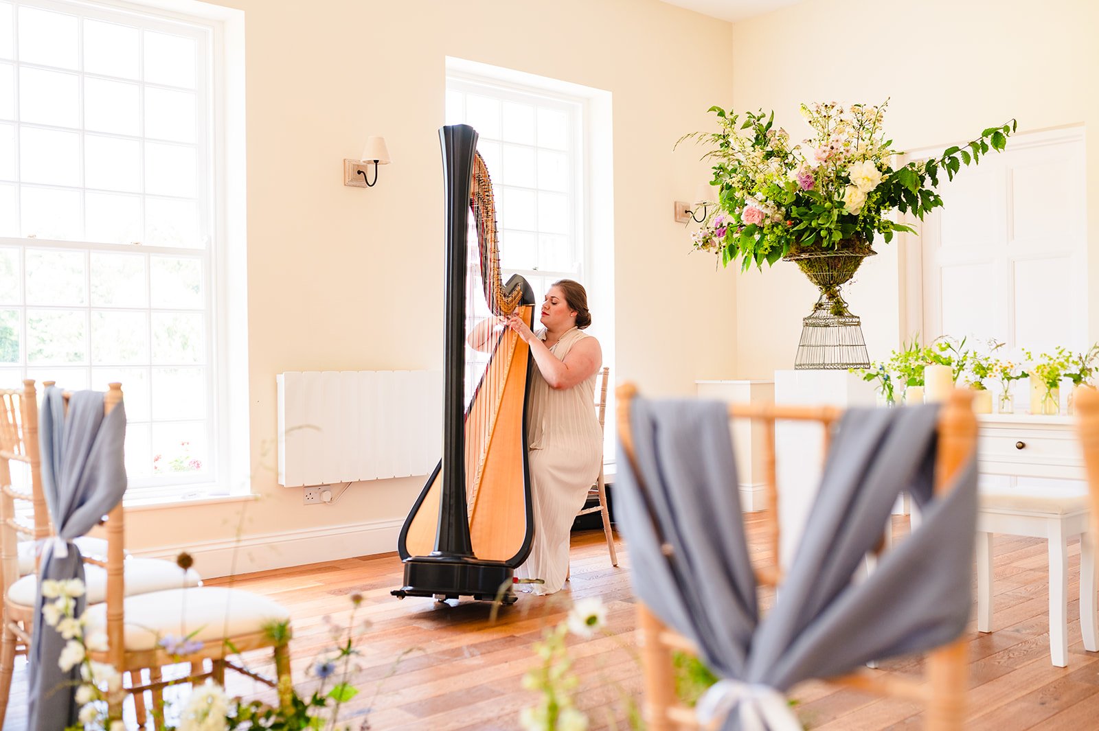 harriet flather wedding harpist