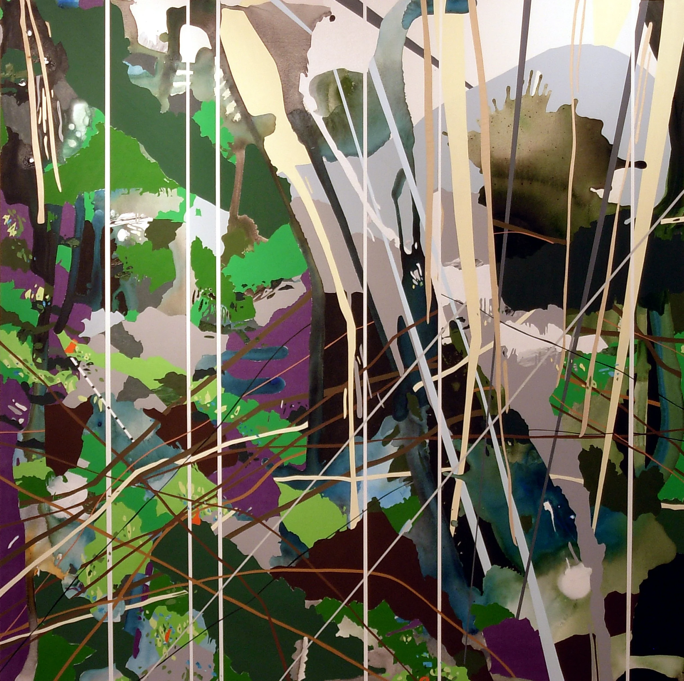 Just Before the Raking Light, 2010, acrylic on wood panel, 48 x 48 inches