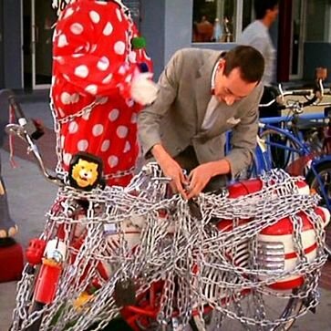 In loving memory of Paul Reubens, this is a reminder to use a U-LOCK when securing your bike! Chains and cables can be easily snipped. Always lock the bike frame (not just the tire) to avoid theft.

#peeweeherman #bikesacramento #peeweesbigadventure