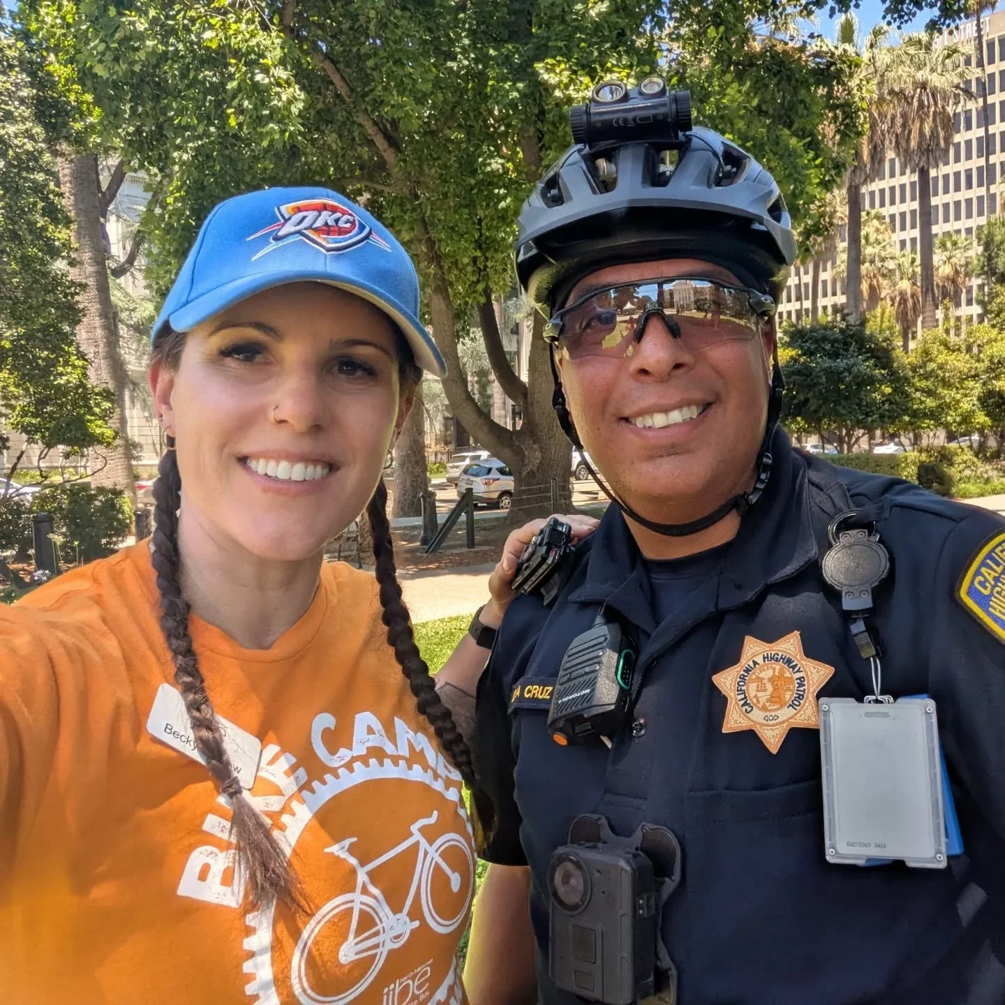Thank you Officer De La Cruz for stopping by our bike camp today ! 
.
@jibewithus