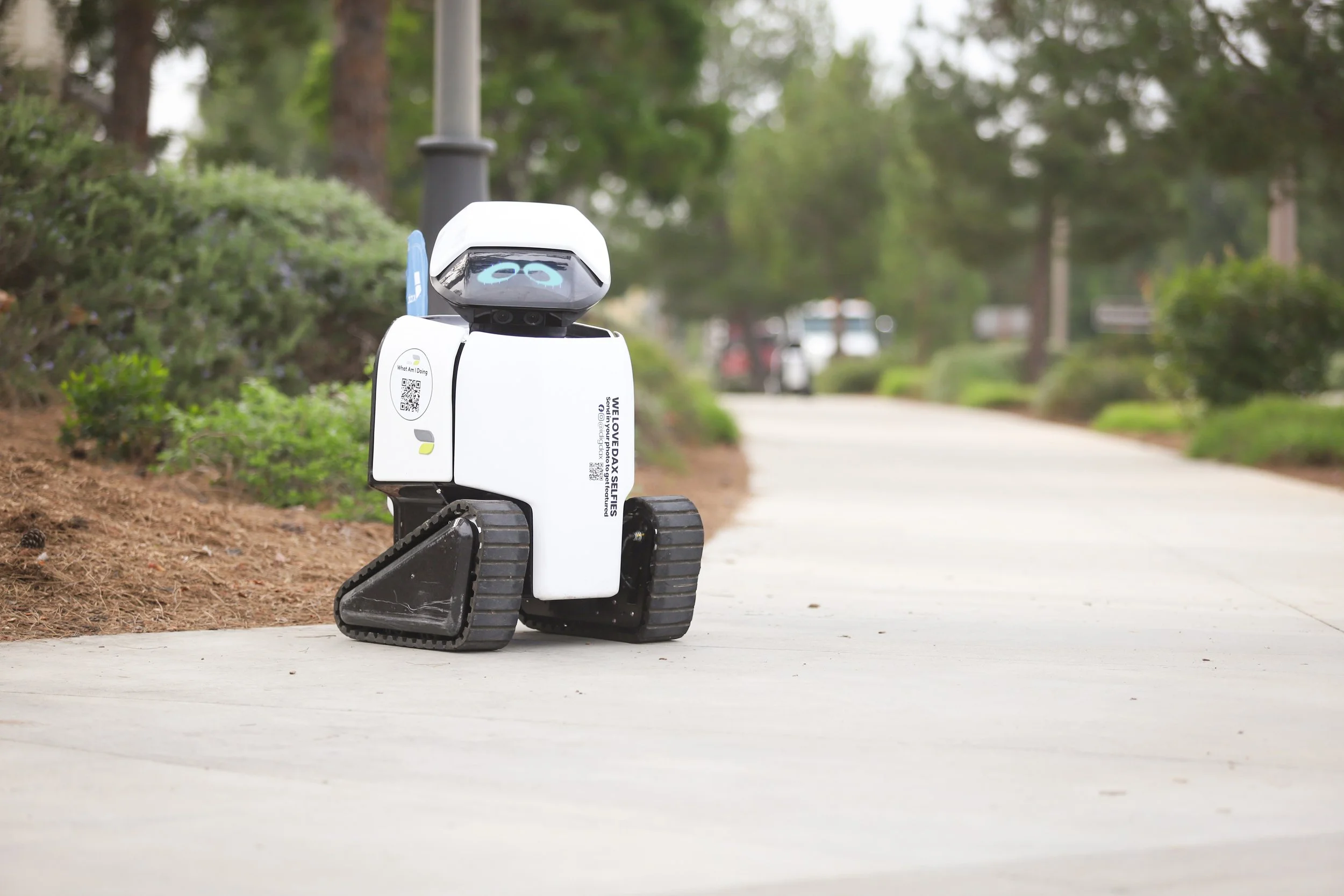 Dax ADA robot pictured for Burleson sidewalk accessibility assessment announcement.