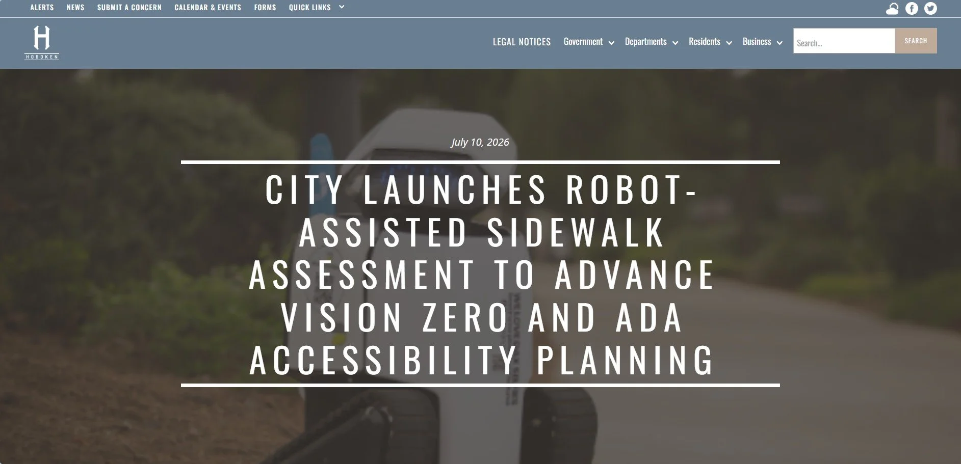 Hoboken Launches Daxbot Sidewalk Assessment for Vision Zero and ADA Planning