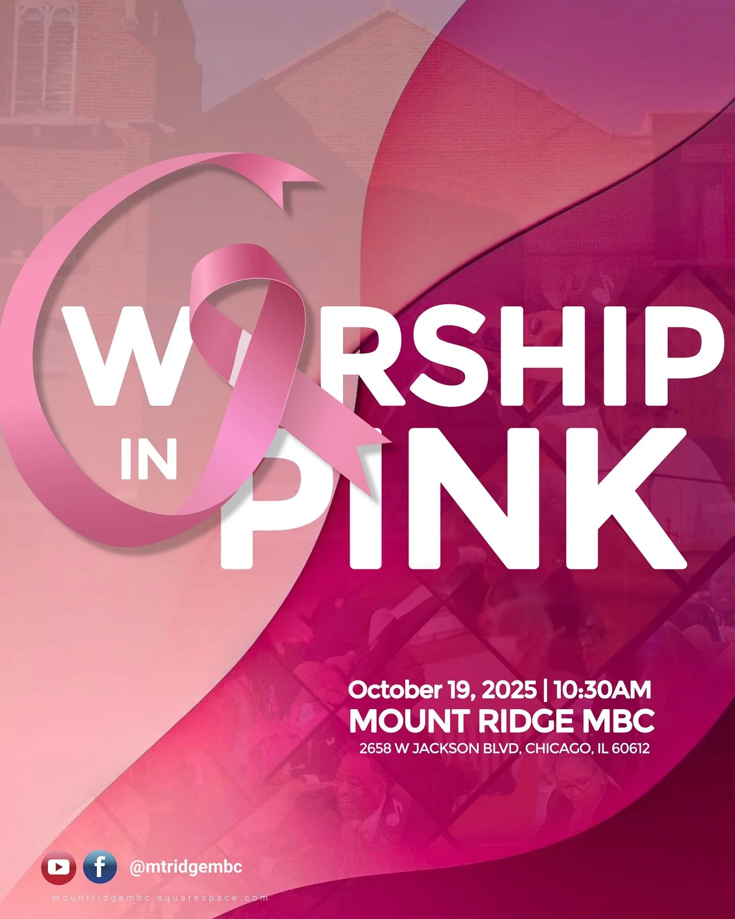 We&rsquo;re going PINK this Sunday! 💕

Come worship with us at The Ridge as we stand in support of Breast Cancer Awareness Month, honoring those who&rsquo;ve fought, survived, and are still fighting. 💪🏽💗

Bring a friend, wear your pink, and let&r