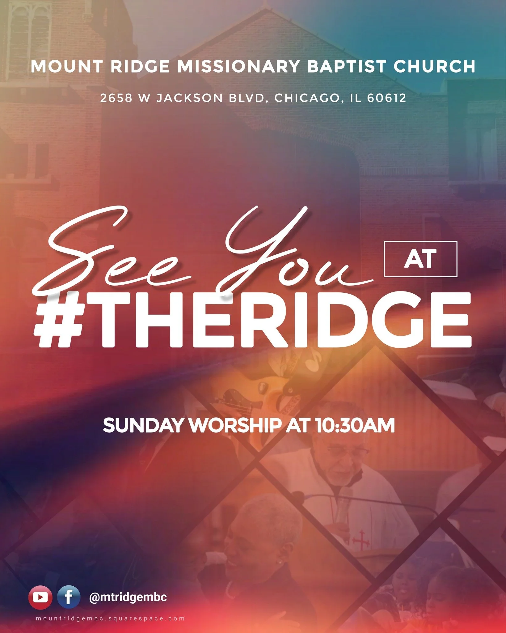 There&rsquo;s nothing like Sundays at The Ridge! Come worship, connect, and grow with us &mdash; we can&rsquo;t wait to see you.

🕥 10:30AM | 2658 W Jackson Blvd

#SeeYouAtTheRidge