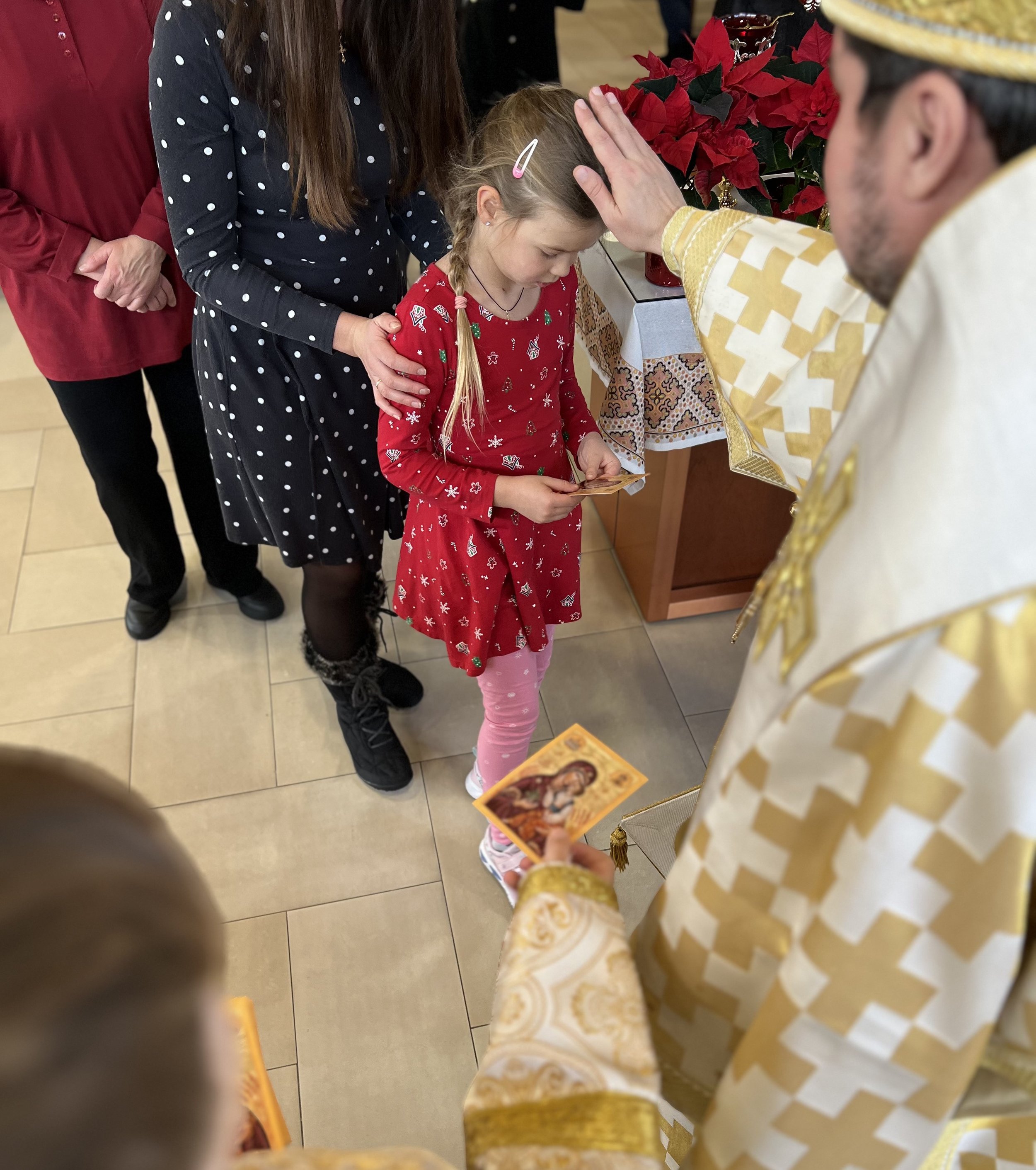 SVCT Kolyada in the Chapel with Metropolitan Ilarion and Bishop Andriy 2025 (3).JPG