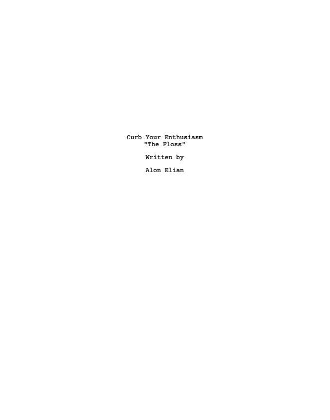 Curb Your Enthusiasm Script