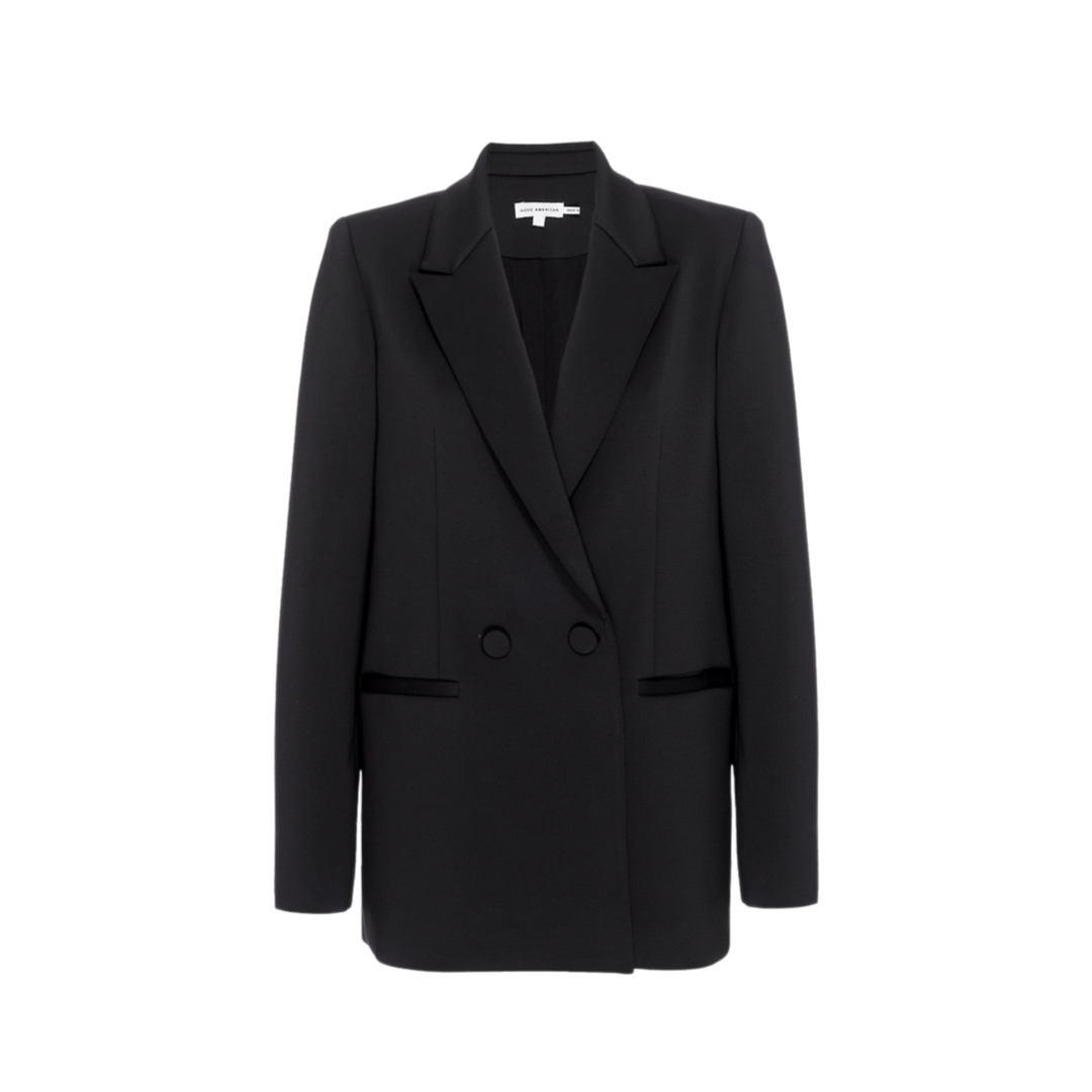 GOOD AMERICAN Shiny Scuba Blazer