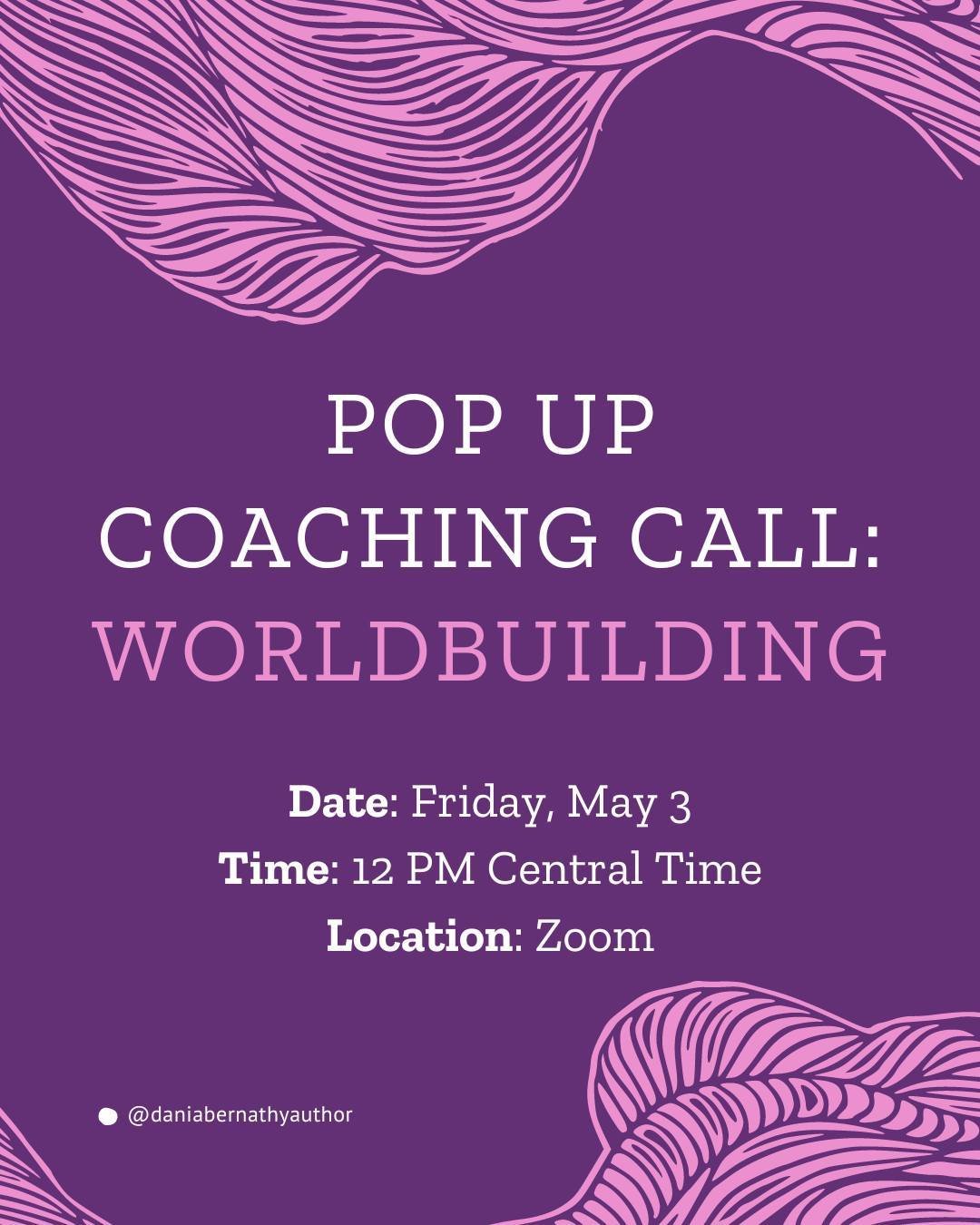 Ever wanted to ask me a question about your book? Well, you're in luck.⁠
⁠
I'm oh-so excited to host my first-ever Pop Up Coaching Call on Friday, May 3 at noon Central Time.⁠
⁠
My favorite thing to do is help writers go deep in their stories and fin